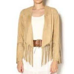 Boutique Suede Fringe Jacket